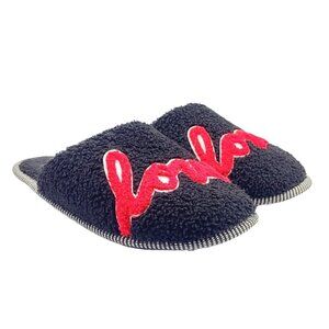 ED Ellen DeGeneres Womens Faux‎ Fur Closed Toe Slip On Slippers - Size 9